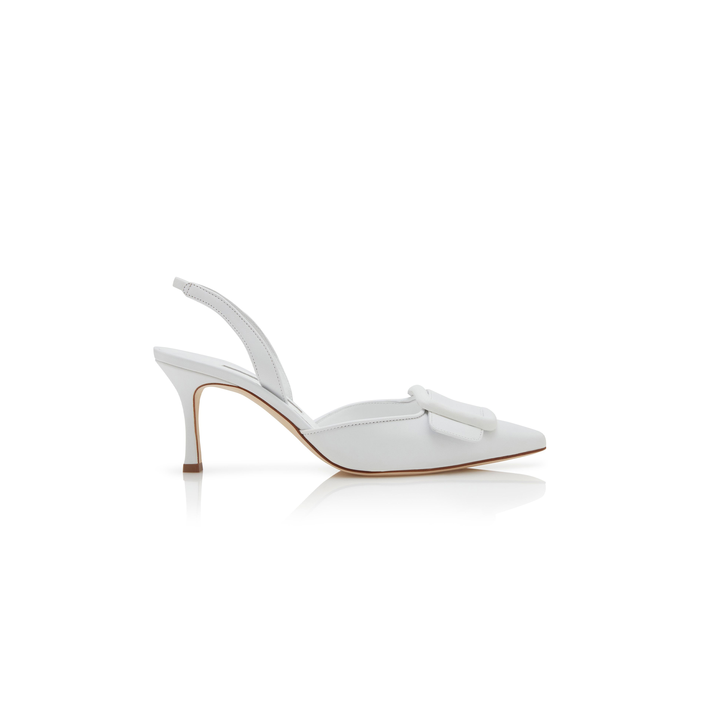 man010 B1ahn*k may*li white nappa leather slingback pumps 219-0254-0005